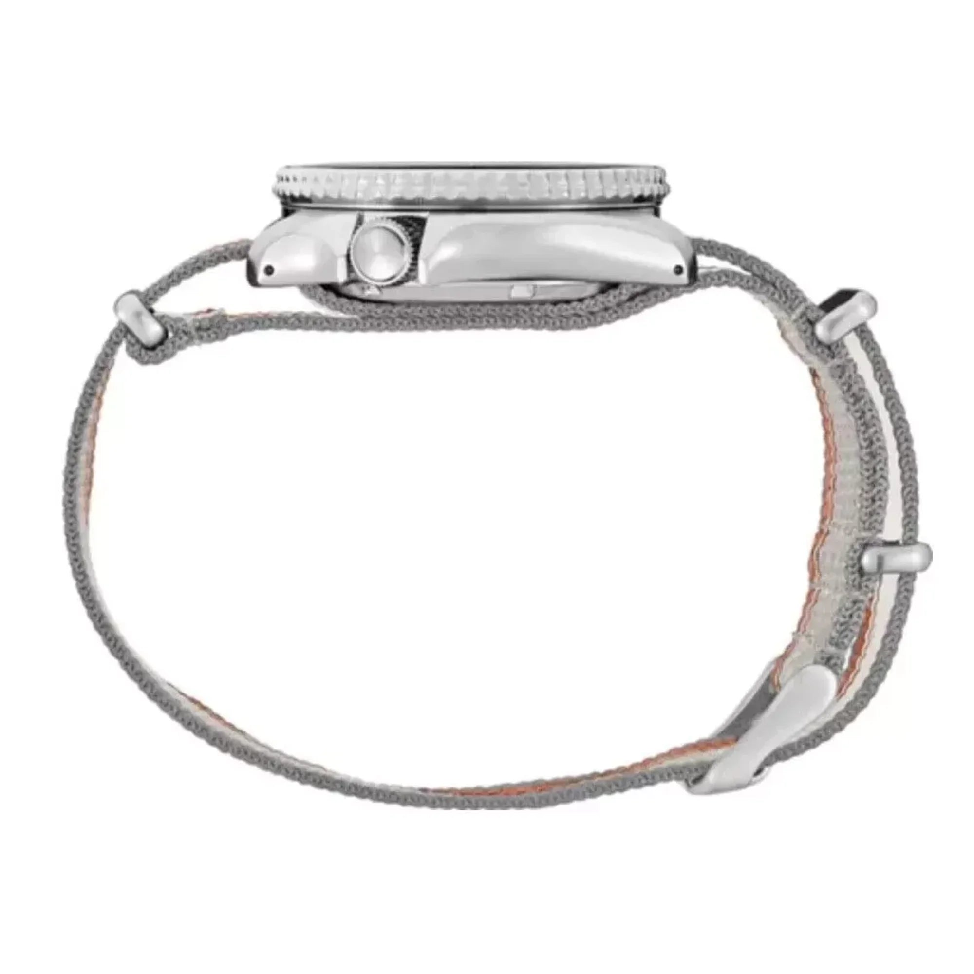 Seiko 5 SRPK73 - Silver Orange Racing Watch - Time Horizon