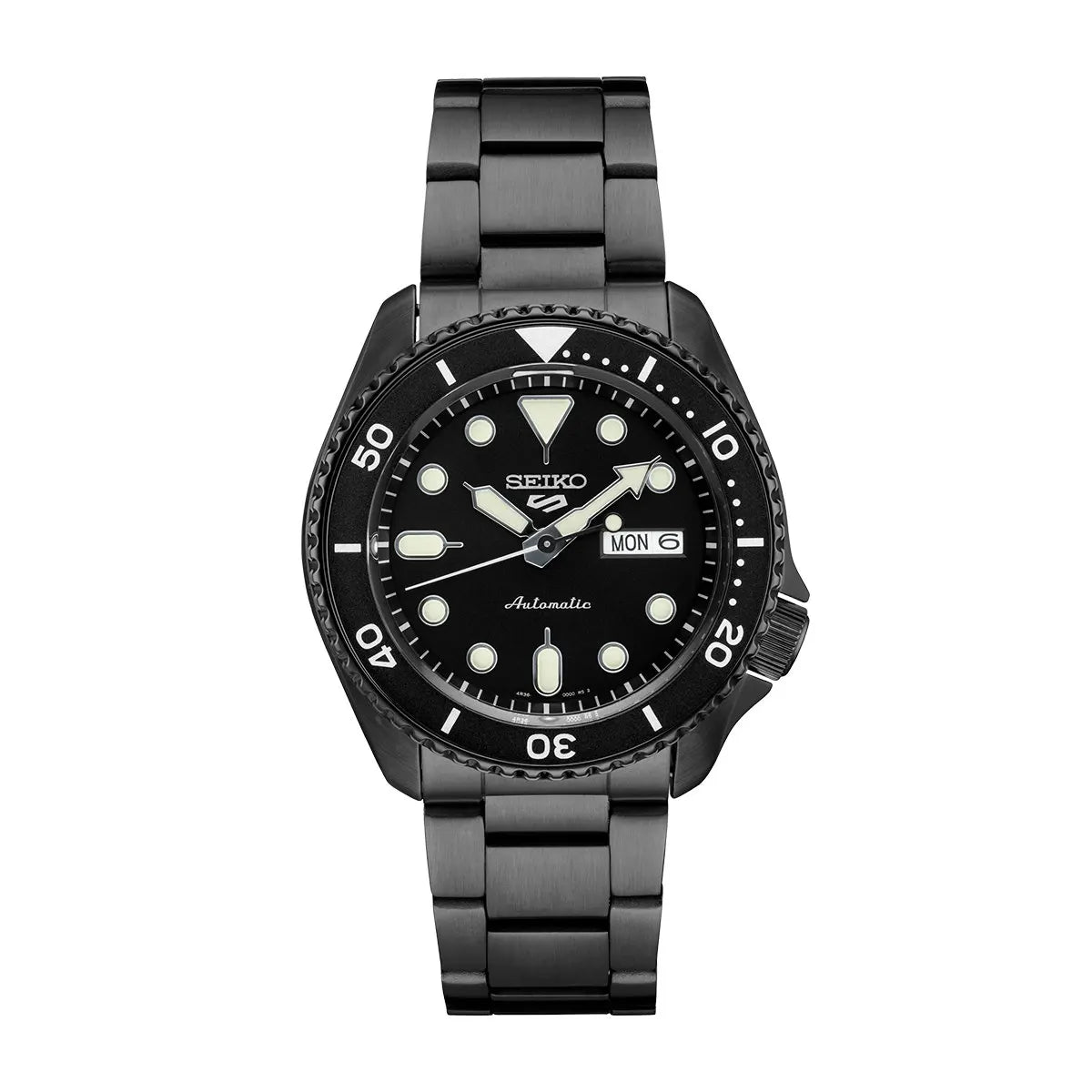 Seiko 5 SRPD65K1 - Black Automatic Steel Watch - Time Horizon
