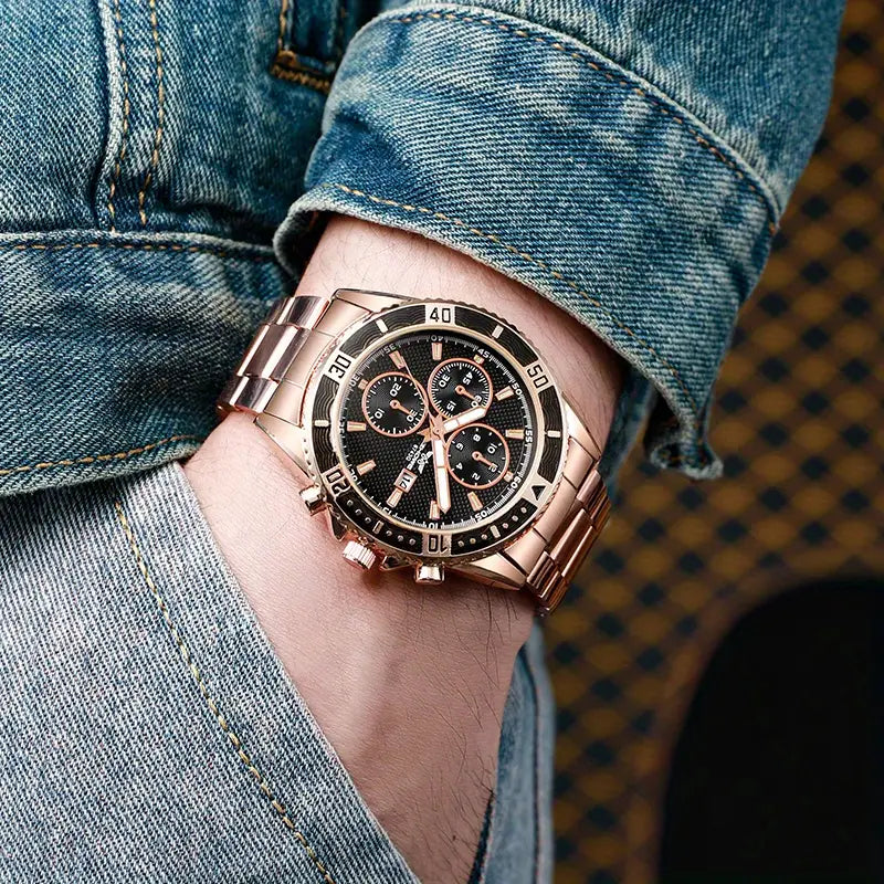 Guess W0231L7 Black Rose Gold men's Watch - Time Horizon