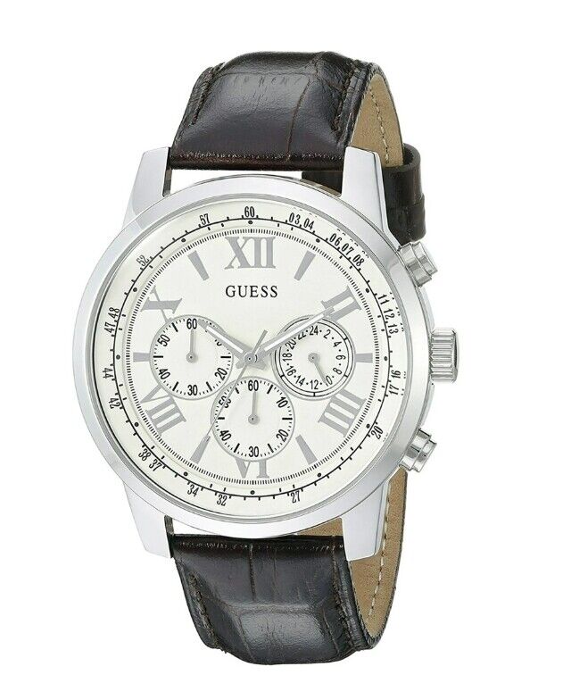GUESS Horizon W0380G2 – Men’s Leather Watch 45mm