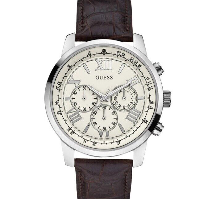 GUESS Horizon W0380G2 – Men’s Leather Watch 45mm